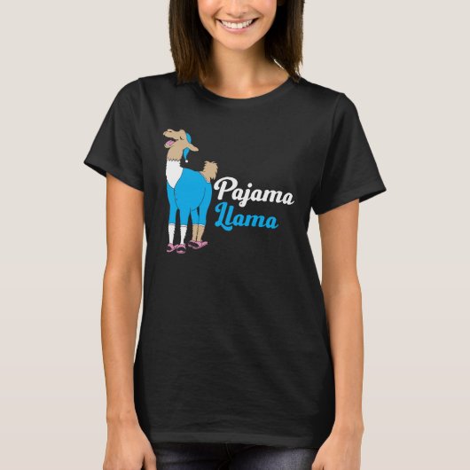 Niedliche Pajama Llama Bed Time T-Shirt (Vorderseite)