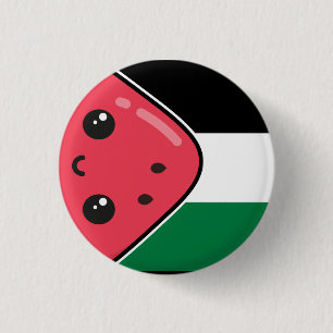 Niedliche Palästinafahne mit wassermelonfreiem Pal Button