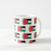 Niedliche Palästinafahne mit wassermelonfreiem Pal Kaffeetasse (VorderseiteRechts)