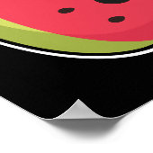 Niedliche Palästinafahne mit wassermelonfreiem Pal Poster (Ecke)