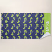 Niedliche Palm Beach Alligatoren Strandtuch (Vorderseite)