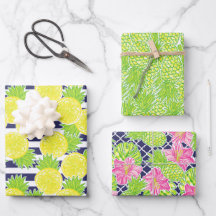 Niedliche Palm Beach Ananas und Zitronen