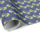Niedliche Palm Beach Preppy Alligators Geschenkpapier (Rolleneckpunkt)