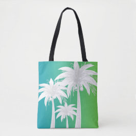 Niedliche Palm Tree Blue Green Ombre Preppy Tasche