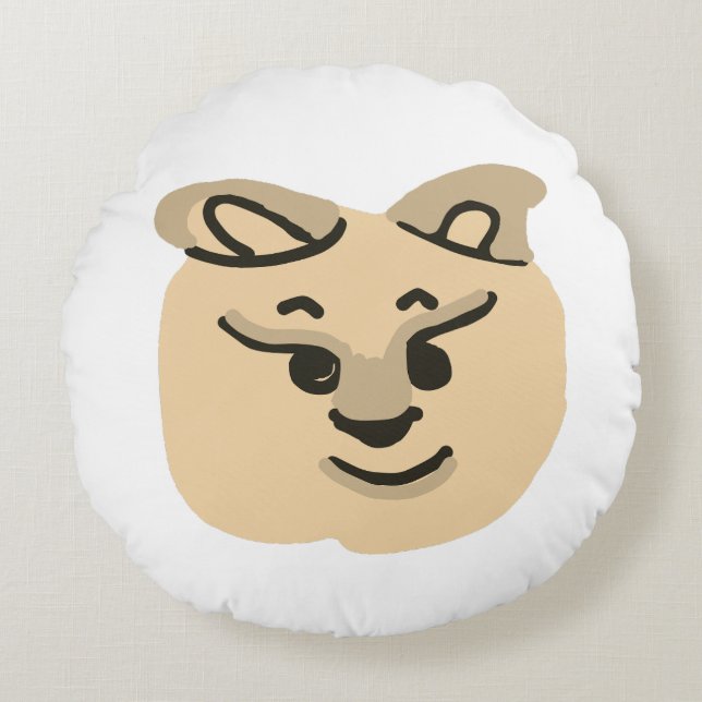 Niedliche Palme Rundes Kissen (Vorderseite)