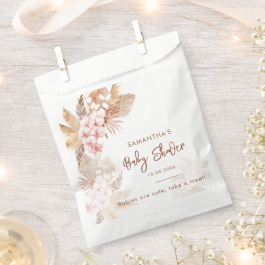 Niedliche Pampas Grass Boho Girl Babydusche Geschenktütchen (Ausgeschnitten)