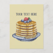 Niedliche Pancake-Liebhaber fügen Text hinzu Postkarte (Vorderseite)