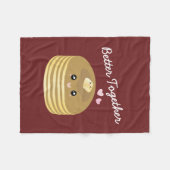 Niedliche Pancakes Butter Funny Feinschmecker Fleecedecke (Vorderseite (Horizontal))