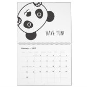 Niedliche Panda Animal Motivation Inspiration Kind Kalender (Feb 2027)