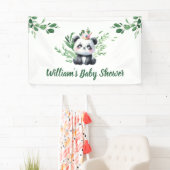 Niedliche Panda Aquarell Gründusche Banner (Insitu)
