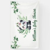 Niedliche Panda Aquarell Gründusche Banner (Vertikal)