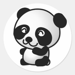 Niedliche Panda-Aufkleber (20 Satz) Runder Aufkleber