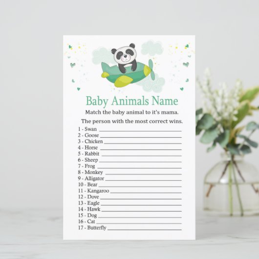 Niedliche Panda Baby Animes Name Game (Stehend Vorderseite)