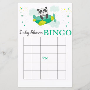 Niedliche Panda Baby Duschbingkarte