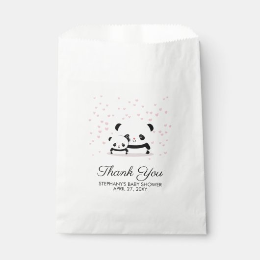Niedliche Panda Baby Dusche Danke Bag Geschenktütchen (Vorderseite)