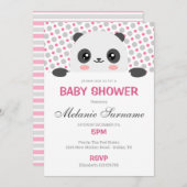 Niedliche Panda Baby Dusche Einladung (Vorne/Hinten)
