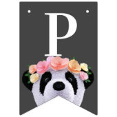 Niedliche Panda Baby Dusche Party Jagdfahnen Wimpelkette (Erste Fahne)