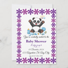 Niedliche Panda-Babydusche Einladung