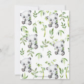 Niedliche Panda Bamboo Greenery Baby Dusche Einladung (Rückseite)