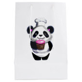 Niedliche Panda Bär-Geschenktasche Mittlere Geschenktüte (Rückseite)