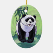 Niedliche Panda Bärenköpfe und Schwänze Zimmerdeko Keramik Ornament (Vorne)