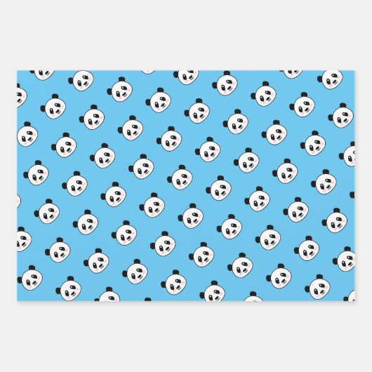 Niedliche Panda-Bärenmuster-Umhüllung von Papierbl Geschenkpapier Set (Vorderseite 2)