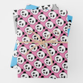 Niedliche Panda-Bärenmuster-Umhüllung von Papierbl Geschenkpapier Set (Beispiel)