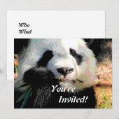 Niedliche Panda-Bärn-Einladung Einladung (Vorne/Hinten)
