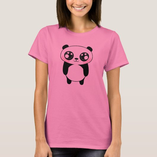 Niedliche Panda-Bärn-Illustration T-Shirt (Vorderseite)