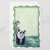 Niedliche Panda Bear Art Personal Stationierung Briefpapier (Vorne/Hinten)