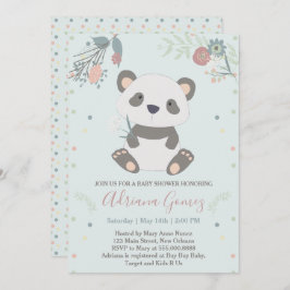 Niedliche Panda Bear Baby Dusche Einladung