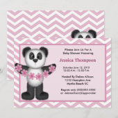 Niedliche Panda Bear Baby Dusche Einladung (Vorne/Hinten)