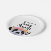 Niedliche Panda Bear Babydusche Papier Teller (Schrägansicht)