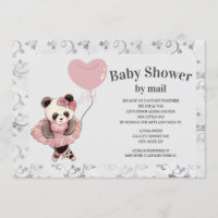 Niedliche Panda Bear Ballerina Baby Girl Dusche by