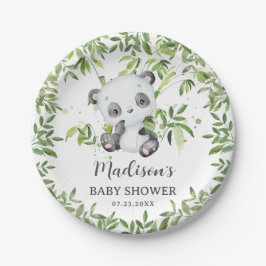 Niedliche Panda Bear Cub Greenerity Baby Shower Ge Pappteller