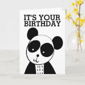 NIEDLICHE PANDA BEAR GEBURTSTAGSKARTEN KARTE (Gelbe Blume)