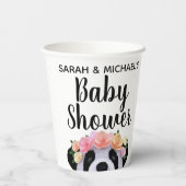 Niedliche Panda Bear Girl Babydusche Papiertüten Pappbecher (Rückseite)