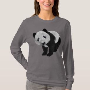 NIEDLICHE PANDA BEAR LADIES T - SHIRT