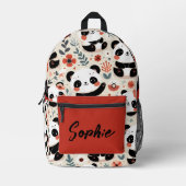 Niedliche Panda Bears Personalisiert Bedruckter Rucksack (Vorderseite)