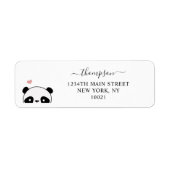 Niedliche Panda Blink Pink Monogram Script (Vorne)