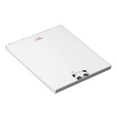 Niedliche Panda Blink Pink Monogram Script Notizblock (angewinkelt)