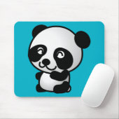 Niedliche Panda-Cartoon-Grafik Mousepad (Mit Mouse)