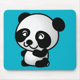 Niedliche Panda-Cartoon-Grafik Mousepad