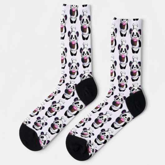 Niedliche Panda Crew Socks Socken (Linkes Detail)