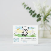 Niedliche Panda Diaper Raffelkarten Platzkarte (Stehend Vorderseite)