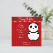 Niedliche Panda-Einladung Einladung (Stehend Vorderseite)