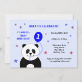 Niedliche Panda-Erstgeburtsfeier Einladung (Vorderseite)