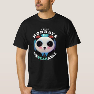 Niedliche Panda findet Montage unerträglich Börs T-Shirt