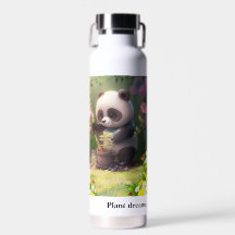 Niedliche Panda Gärtnerei Blume Schmetterlinge Zit