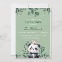 Niedliche Panda Greenerage Foliage Green Baby Dusc